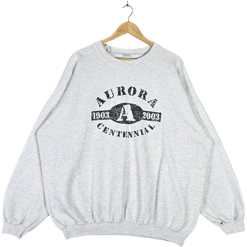 Vintage Aurora Centennial Spellout Crewneck 00s