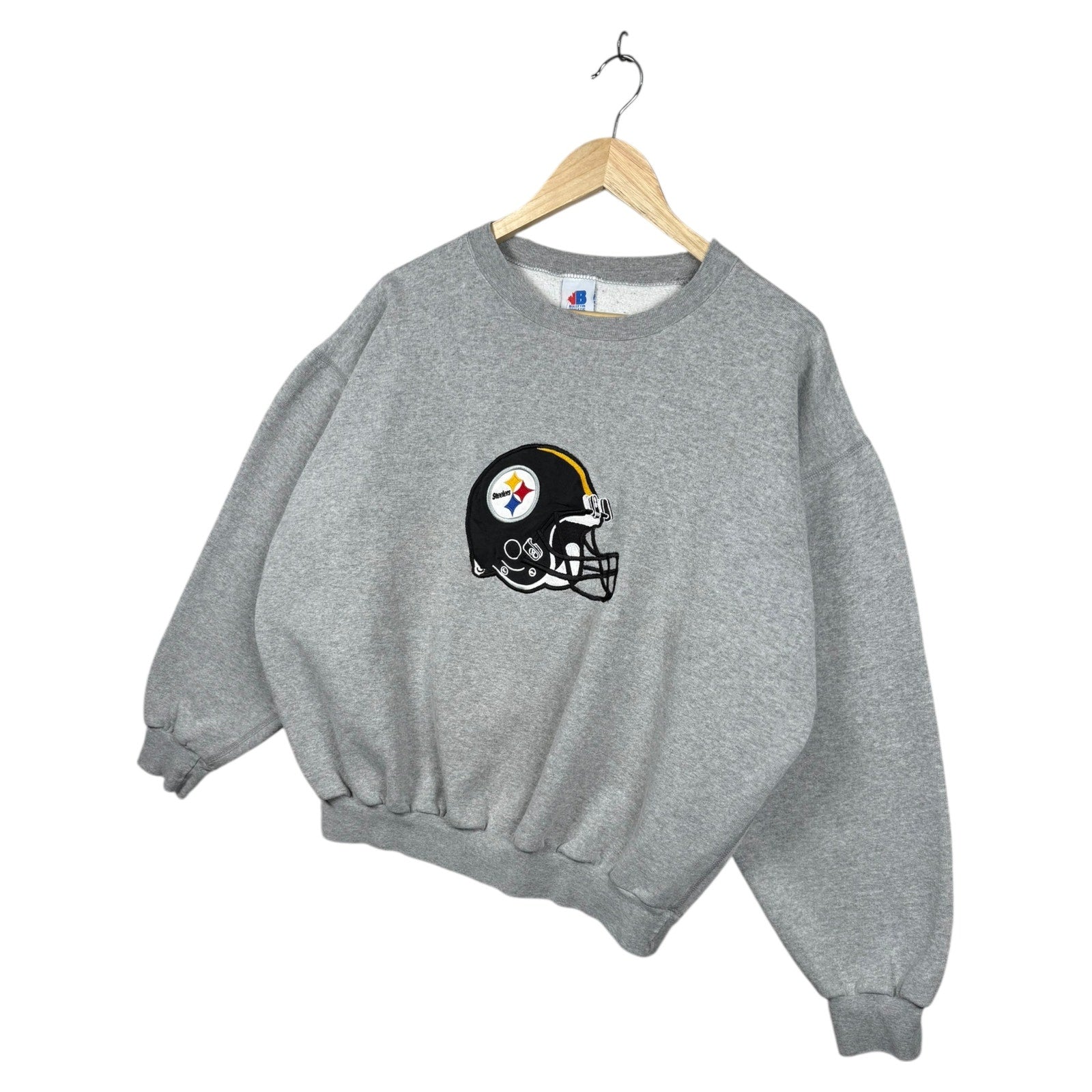 Vintage Pittsburgh Steelers Helmet Logo NFL Crewneck