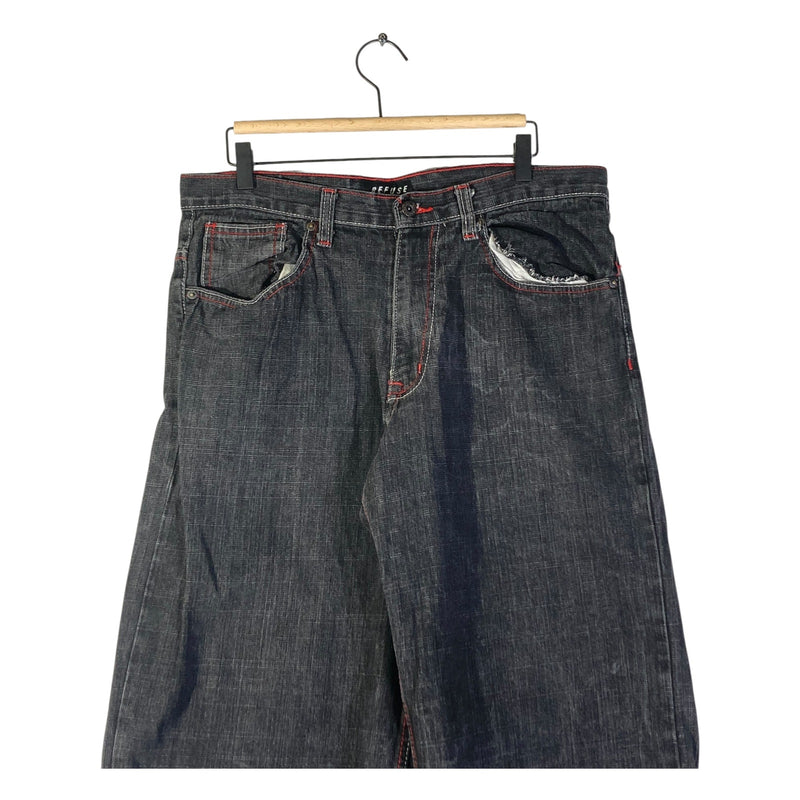 Vintage Refuse Bermuda Denim Jean Shorts 34x15
