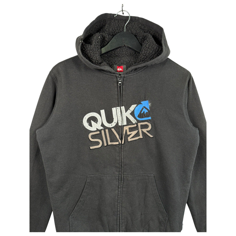 Vintage Quick Silver Spellout Hooded Full Zip Hoodie