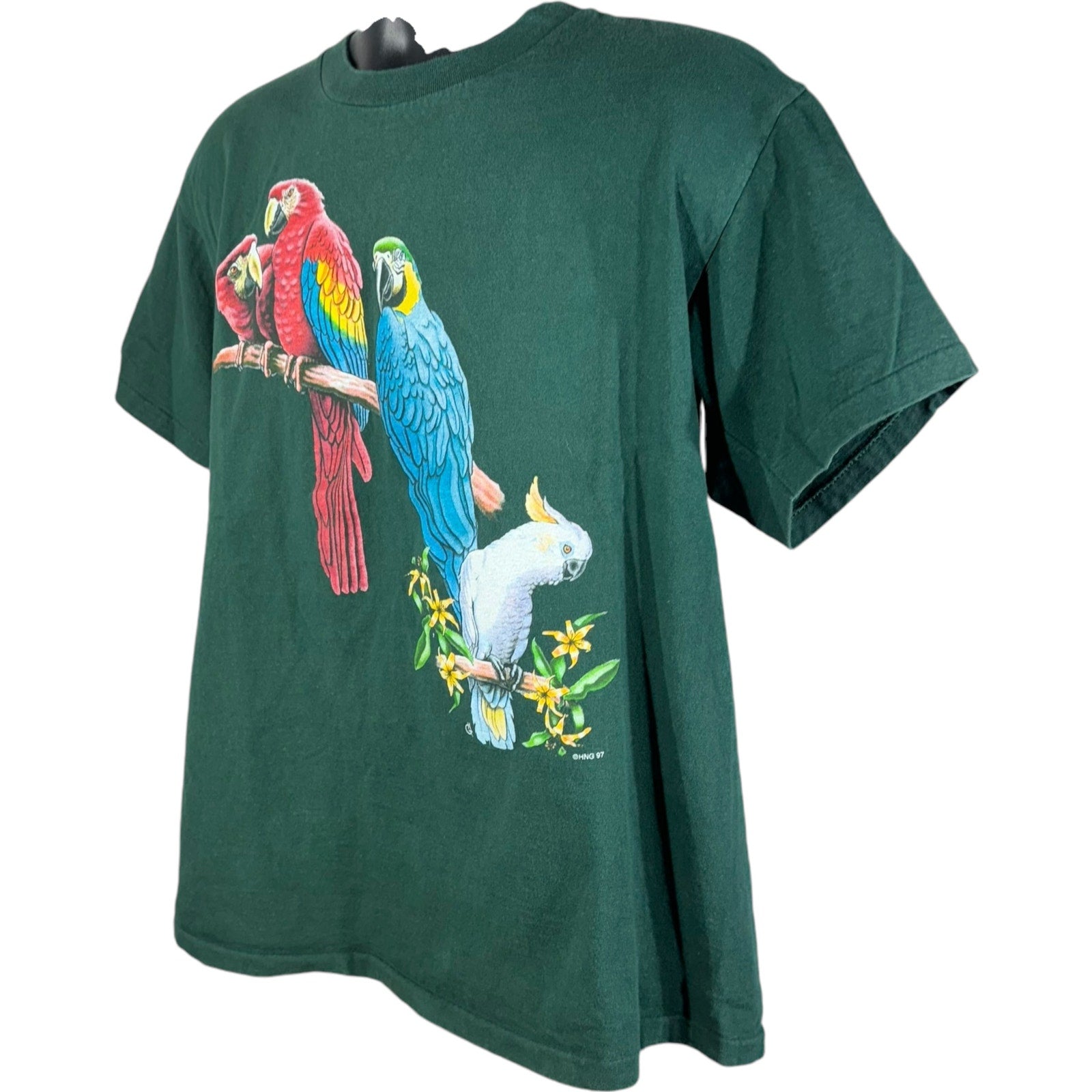 Vintage Parrots Animal Tee 90s