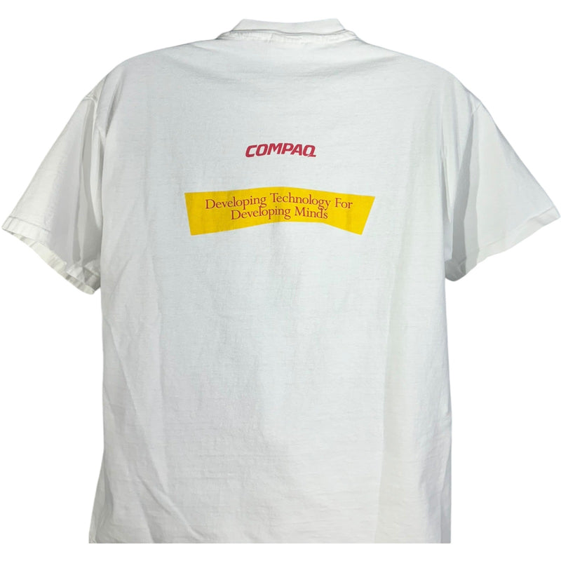 Vintage Compaq "Whos Driving The Bus?" Tee