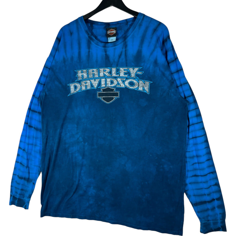 Vintage Harley Davidson Spellout Tie Dye Long Sleeve