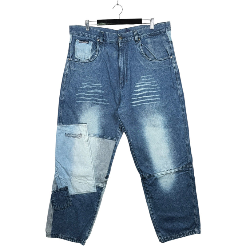Vintage Patchwork Carpenter Distressed Denim Jeans 40