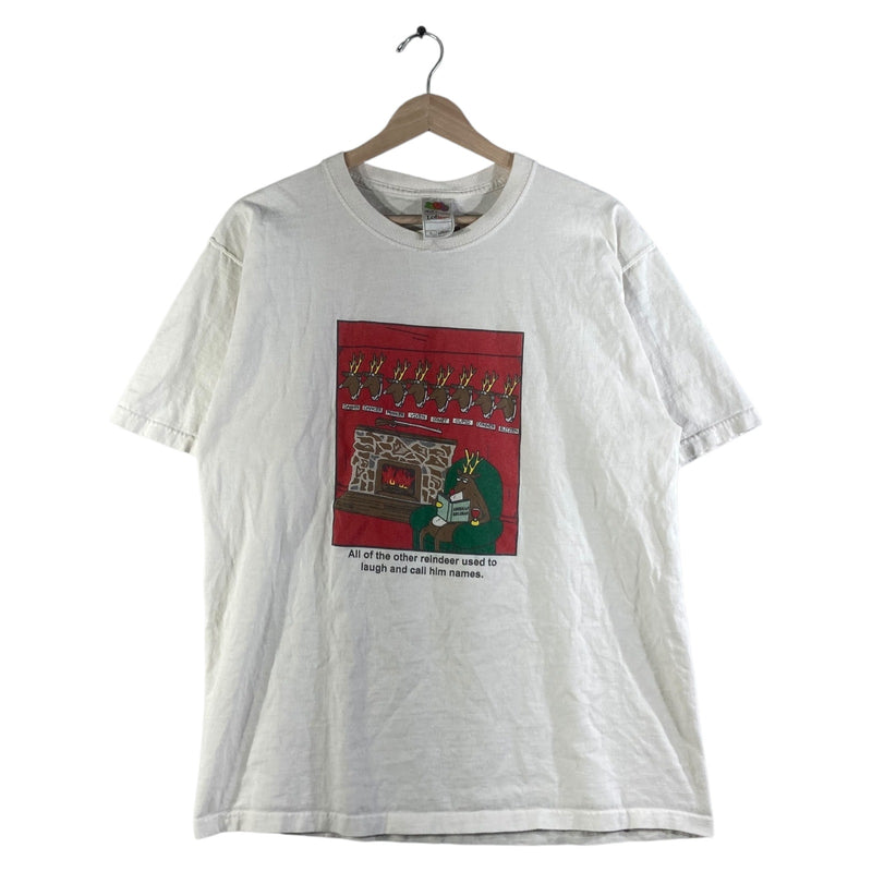 Vintage Funny Reindeer Christmas Graphic T-Shirt