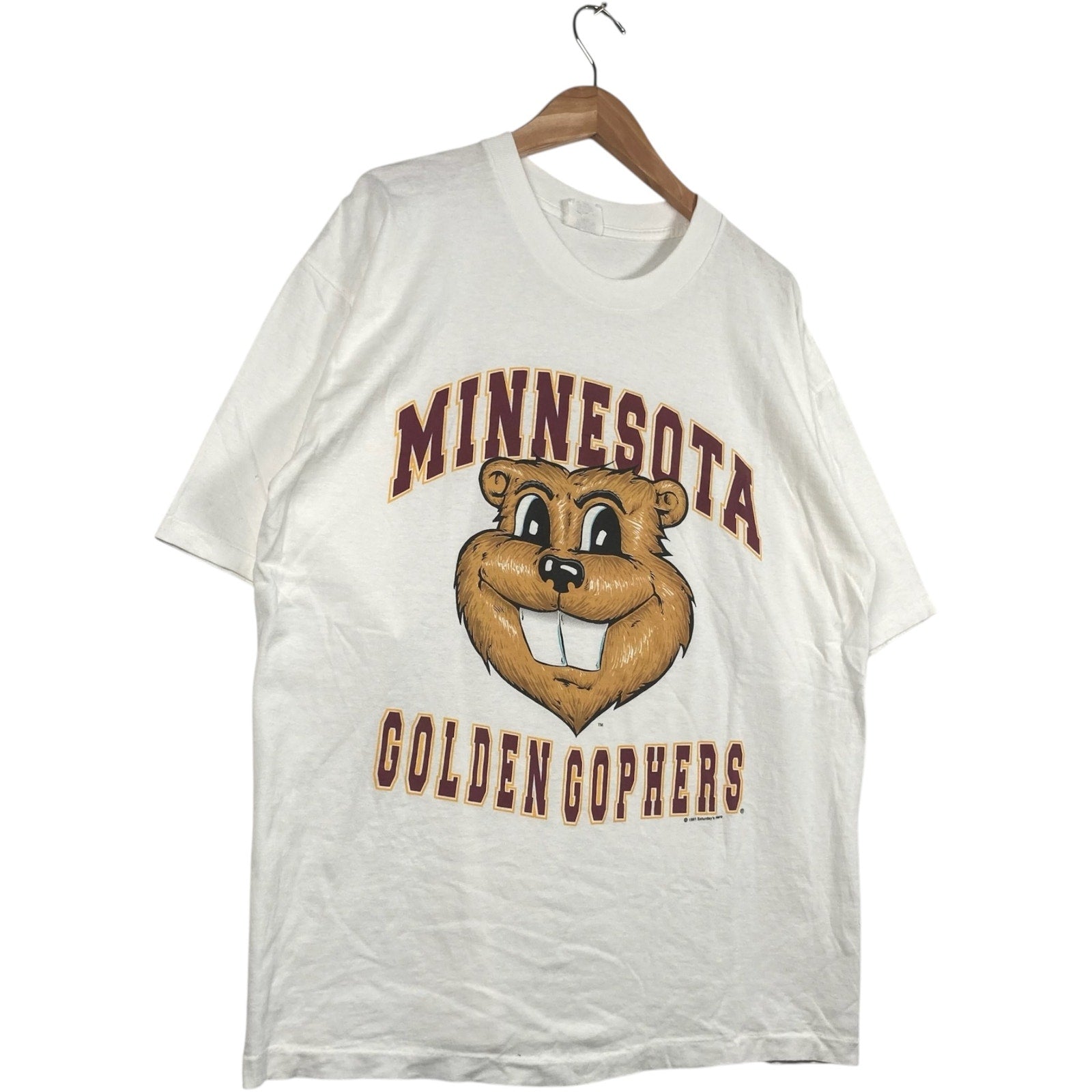 Vintage University Of Minnesota Golden Gophers Tee 1991