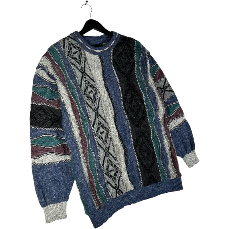 Vintage 3D Knit Textured Sweater