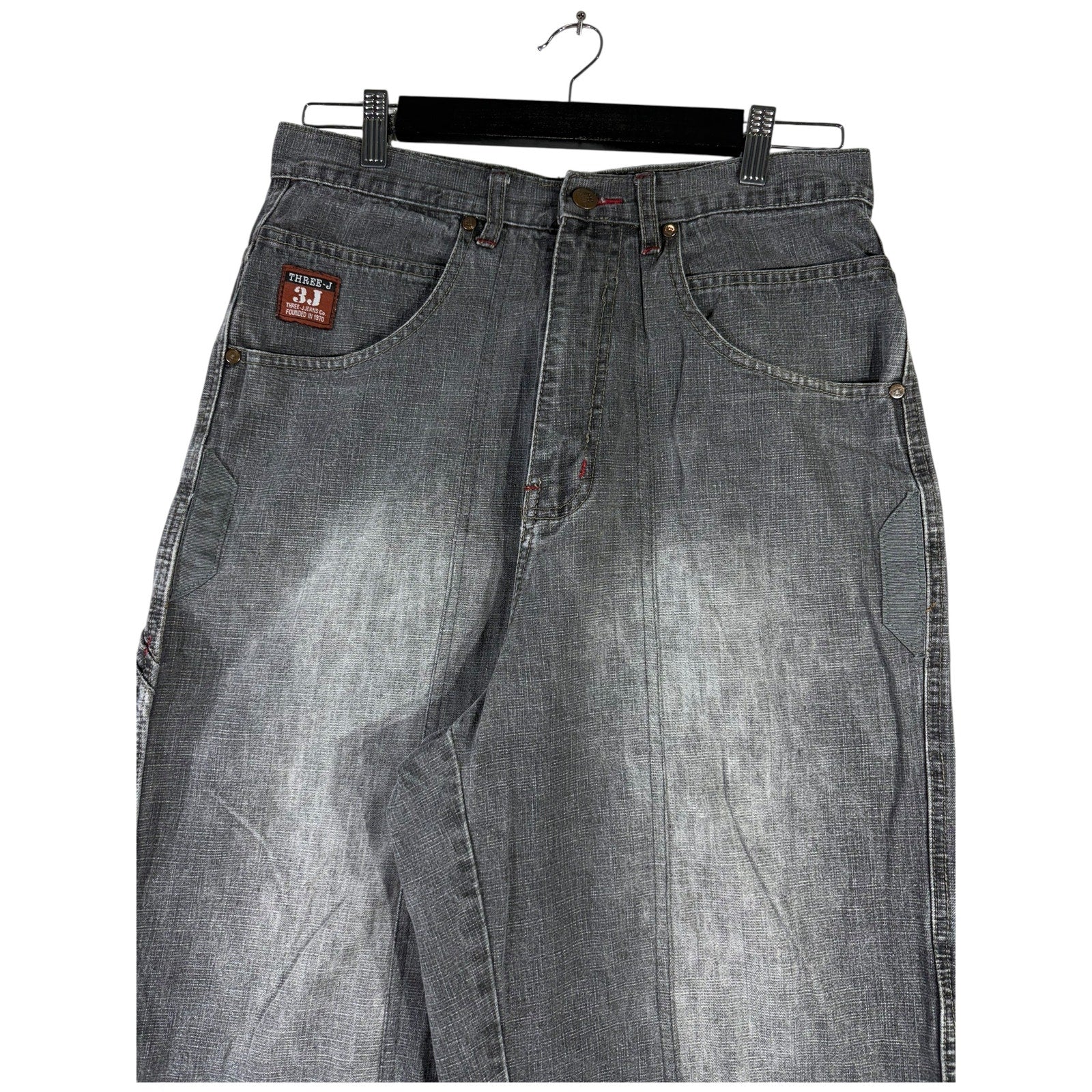 Y2K Three-J Faded Denim Shorts 32x13