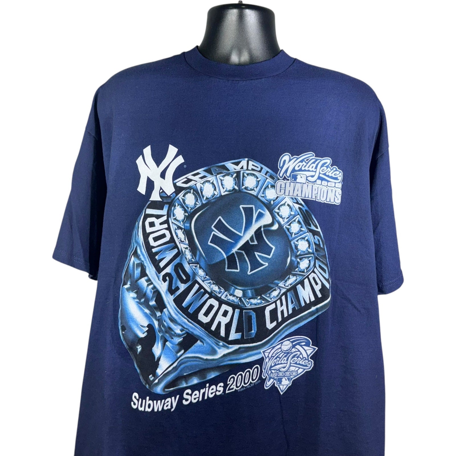 Vintage New York Yankees Subway Series Championship Ring Tee