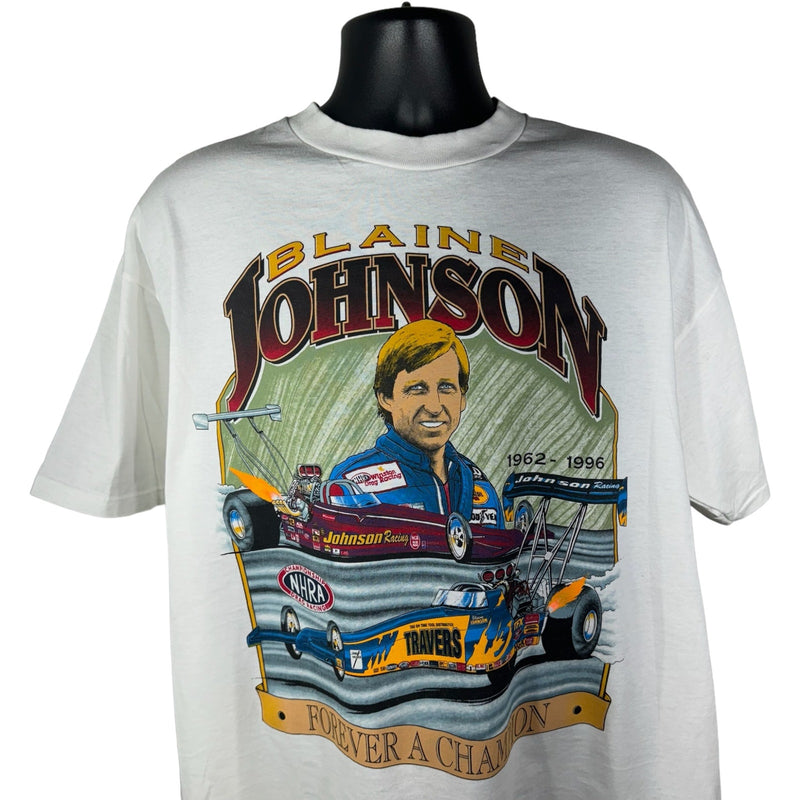 Vintage Blaine Johnson NHRA Drag Racing Tee