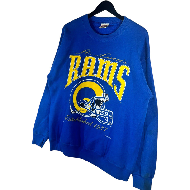 Vintage St. Louis Rams Big Helmet Nutmeg Crewneck 90s