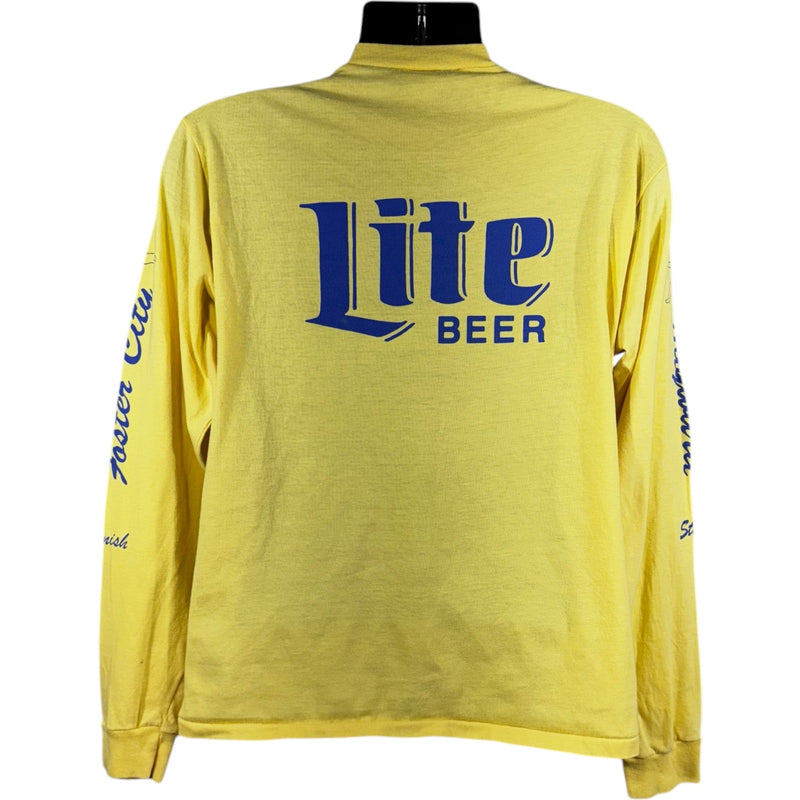 Vintage Miller Lite Spellout Long Sleeve Beer Promo Tee