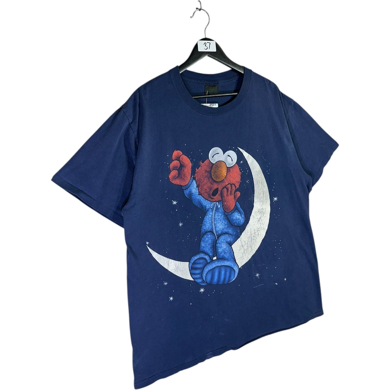 Vintage lmo Sitting on Moon Sesame Street T-Shirt