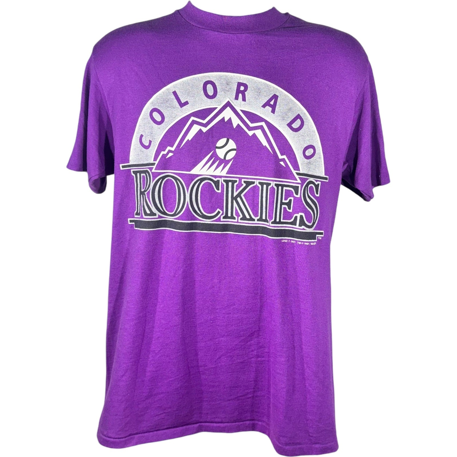 Vintage MLB Colorado Rockies Logo Tee