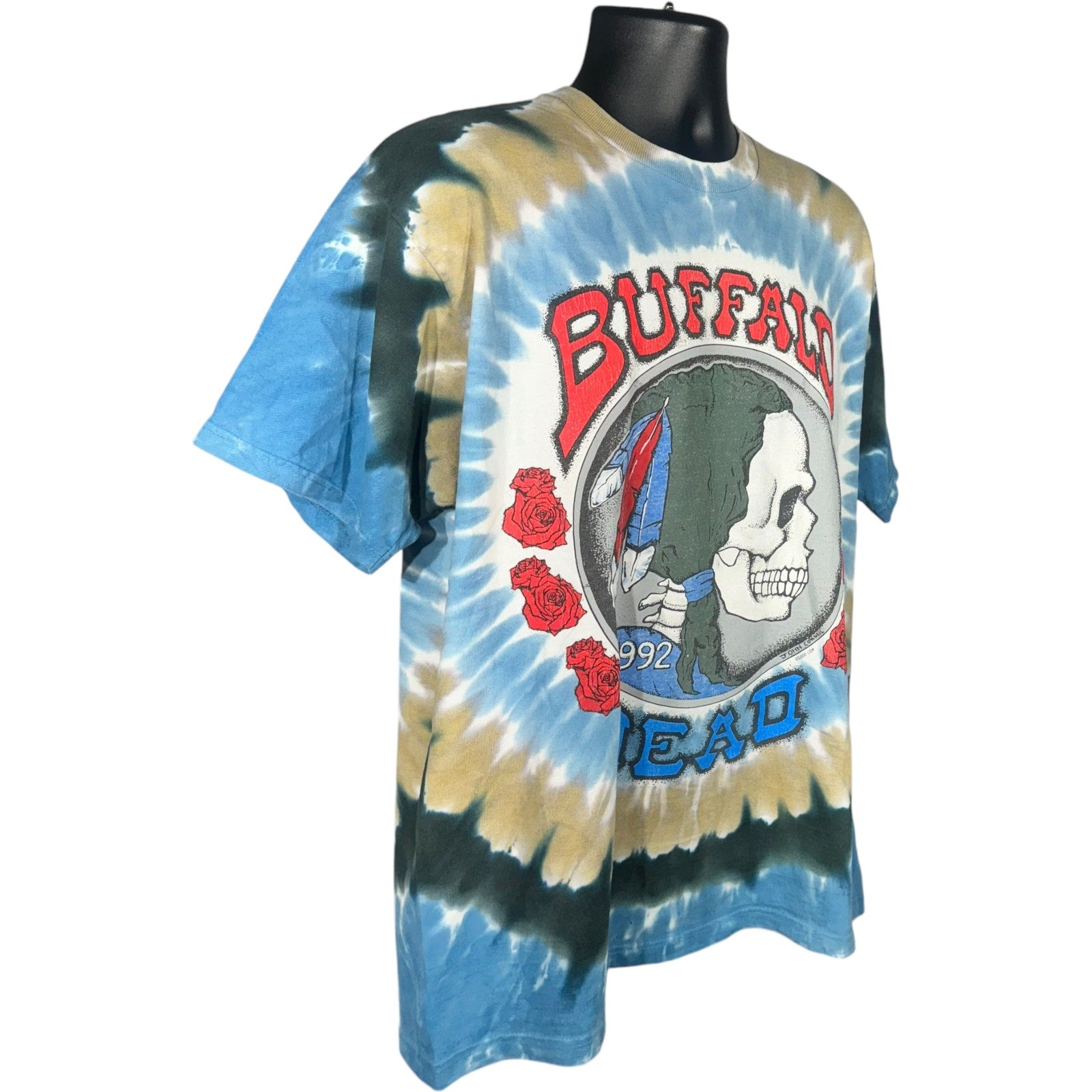 Vintage Liquid Blue Buffalo Dead Grateful Dead Tie Dye Tee