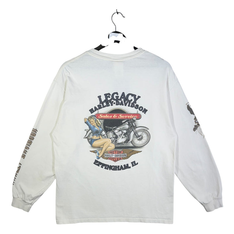 Vintage Harley Davidson Legacy Effingham IL Long Sleeve T-Shirt