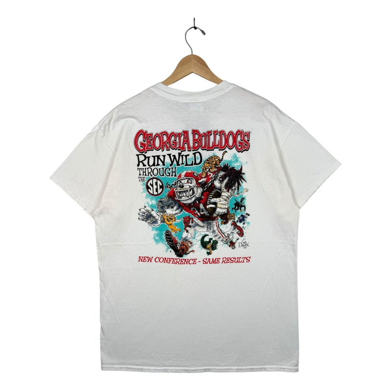 Vintage Georgia Bulldogs Run Wild Go Dawgs T-Shirt