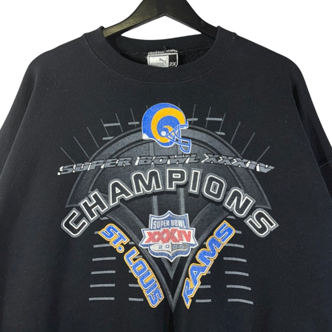 Vintage PUMA St. Louis Rams Super Bowl XXXIV Champ Crewneck