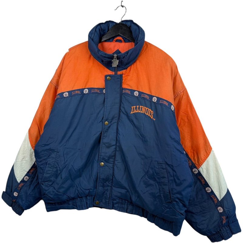 Vintage University Of Illinois Spellout Full Zip Jacket