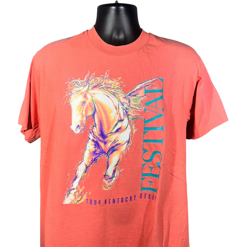 Vintage Kentucky Derby Festival Large Horse Tee