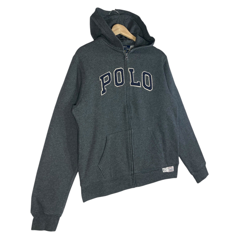 Vintage Polo Ralph Lauren Embroidered Logo Full Zip Hoodie