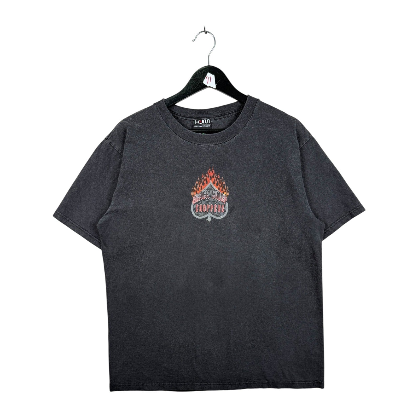 Vintage Black Sheep Choppers Flaming Ace Motorcycle T-Shirt