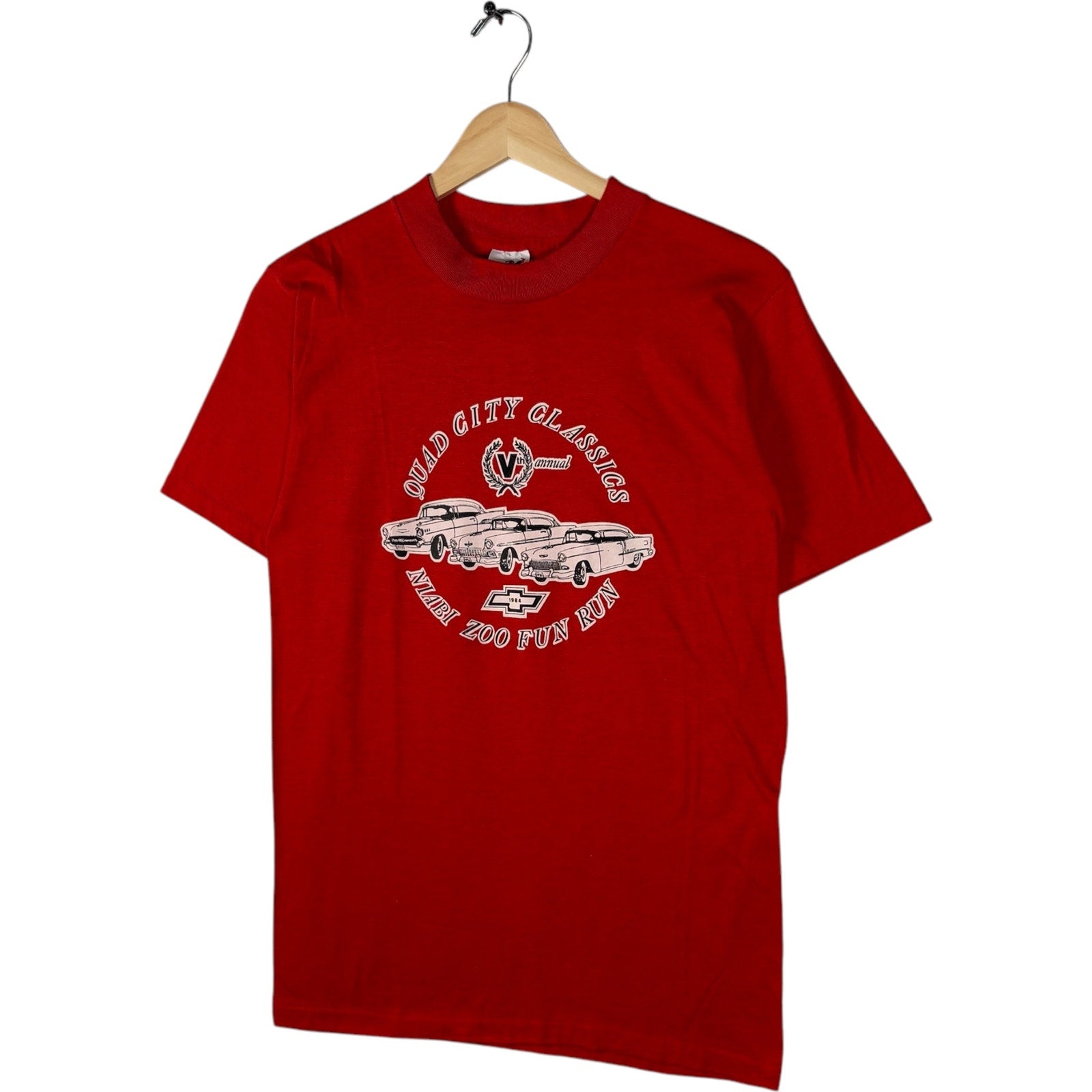 Vintage Quad City Classics Fun Run Cars Spellout Promo Tee