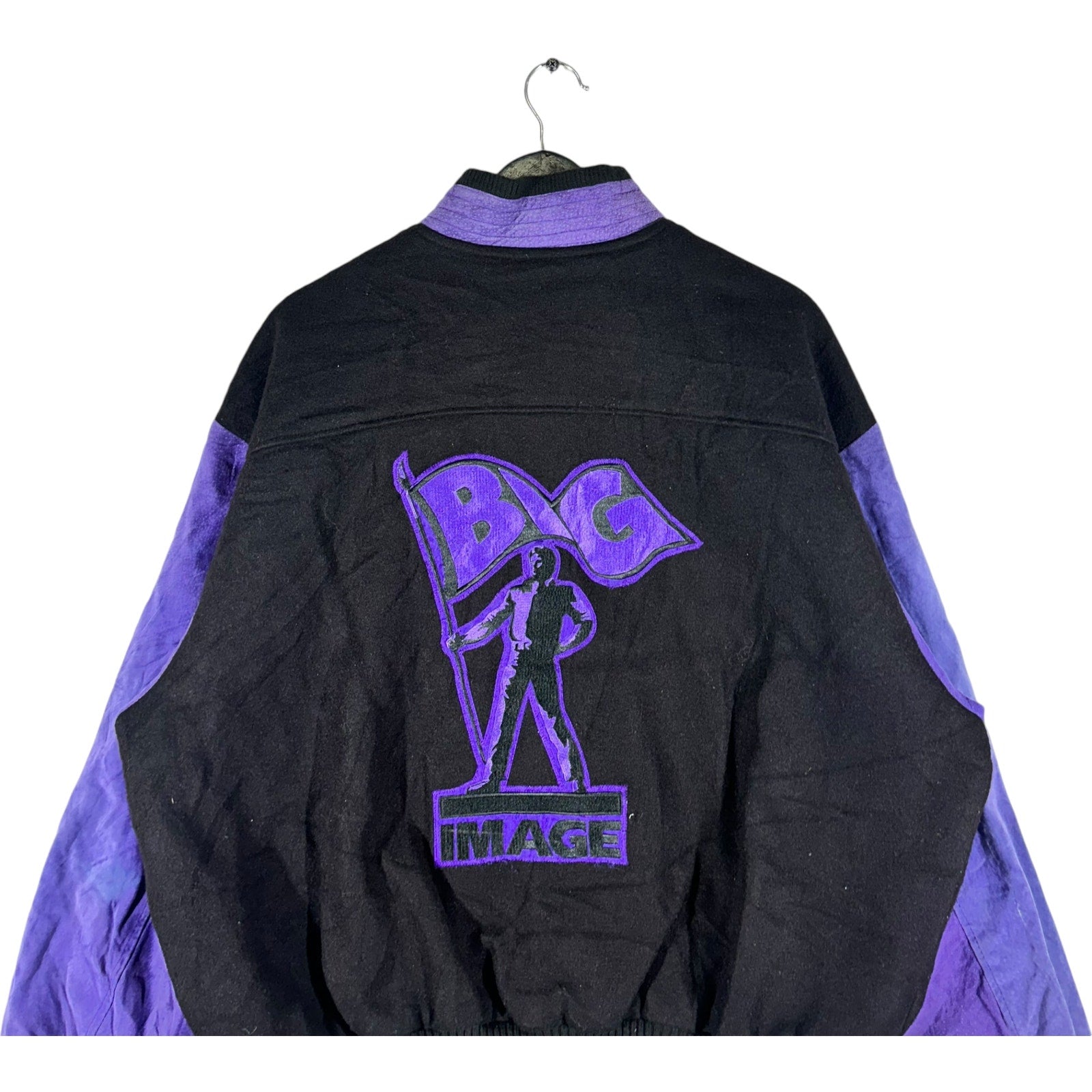 Vintage Big Image Wear Racing Varsity Jacket