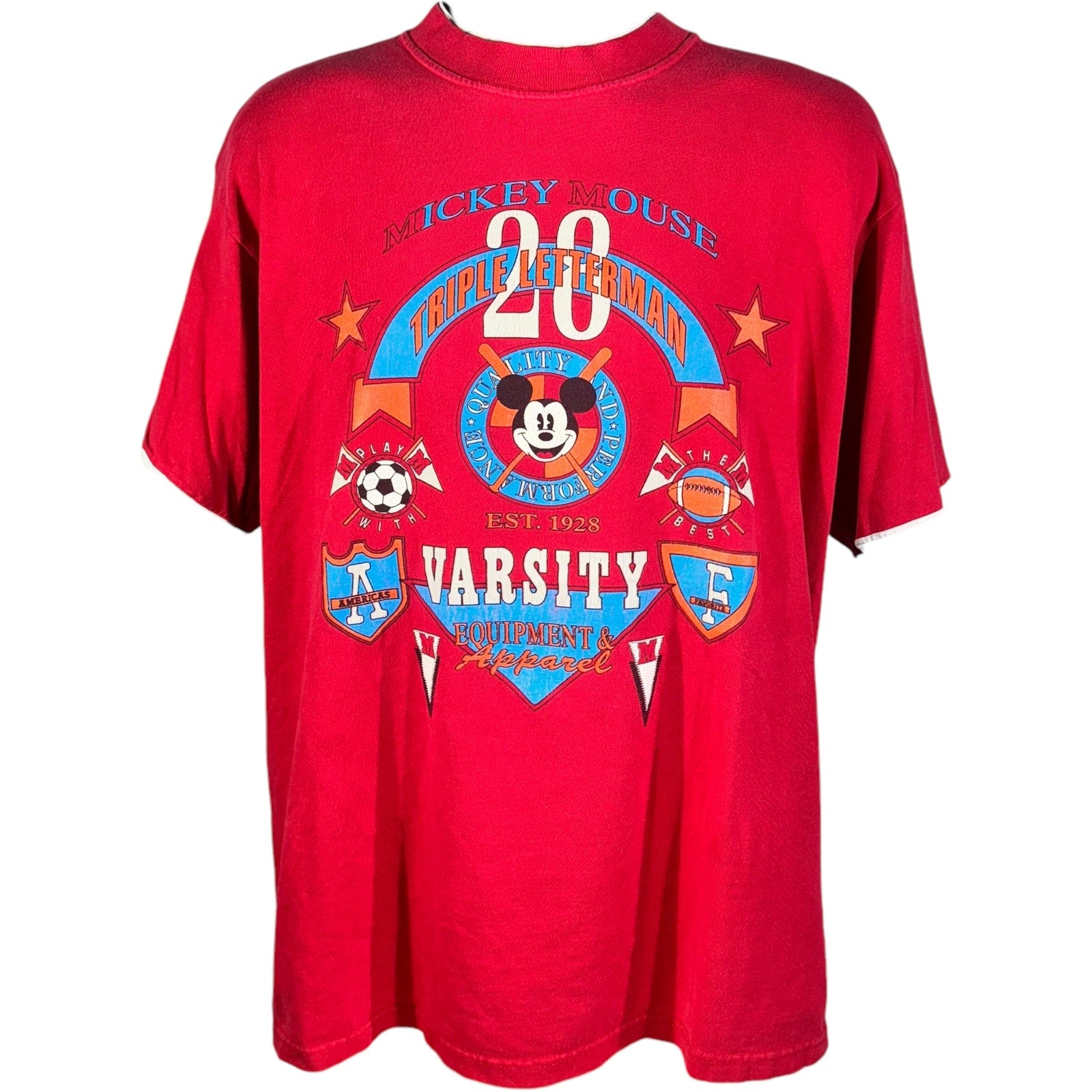 Vintage Disney Mickey Mouse Varsity Apparel Tee