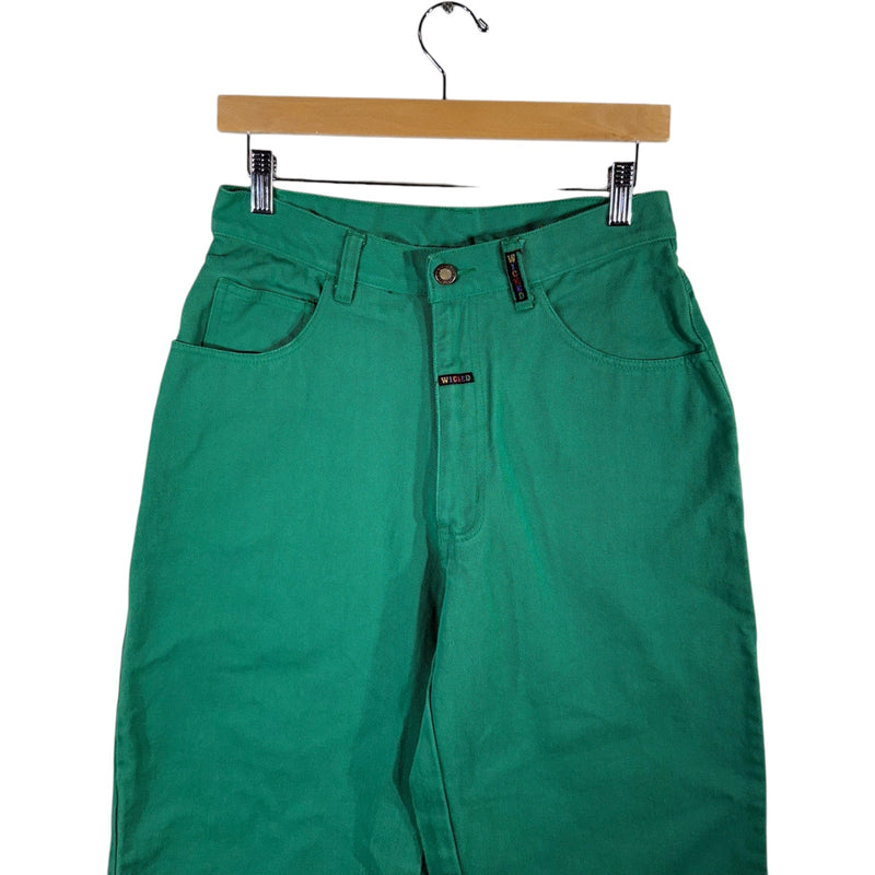 Vintage Wicked Green Denim Shorts 30