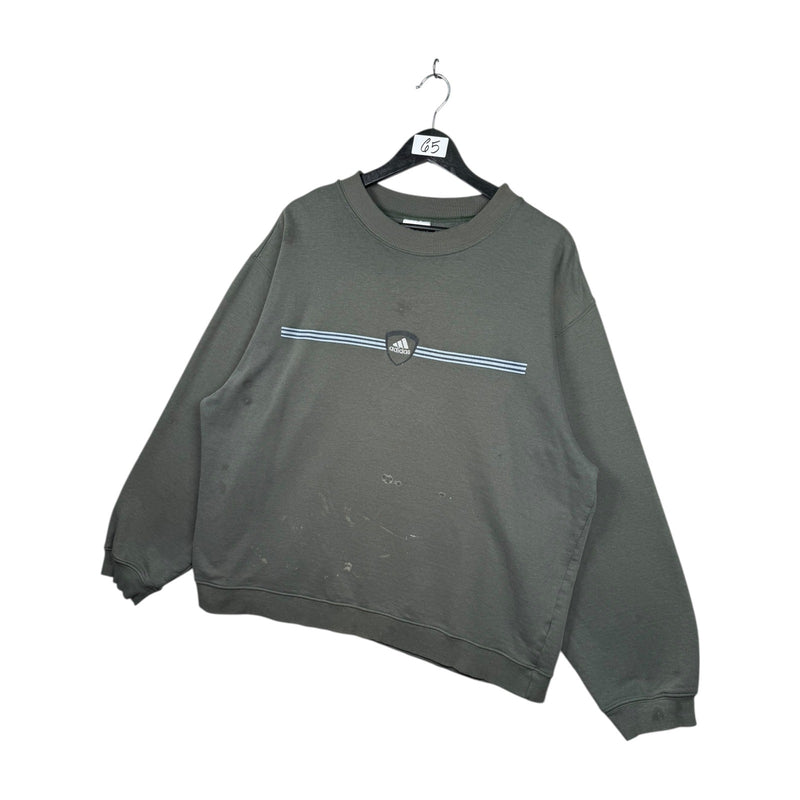 Vintage Adidas Logo Stripe Graphic Crewneck