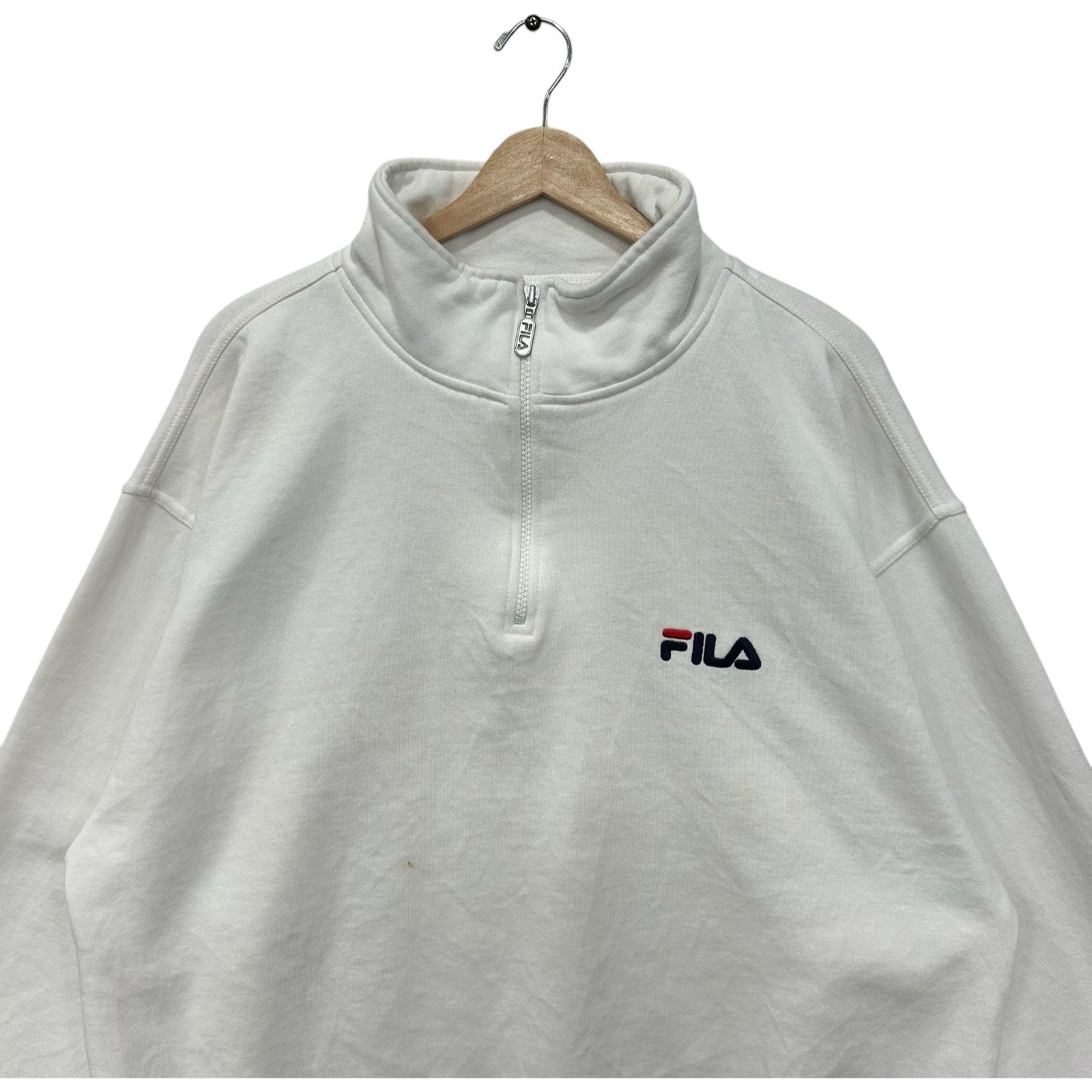 Vintage Fila Embroidered Logo 1/4 Zip Crewneck