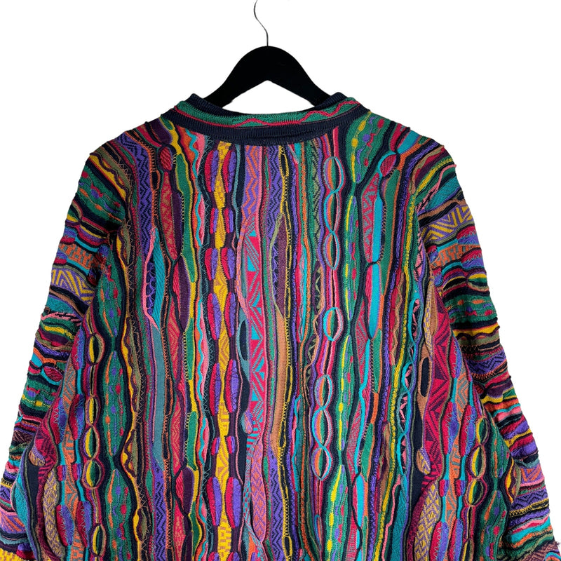 Vintage Coogi 3D Knit 1/4 Button Sweater