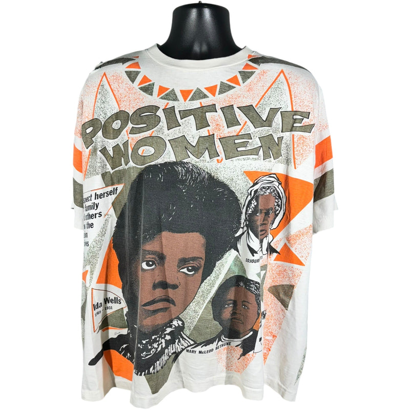 Vintage World Colors Positive Women Black History AOP Tee