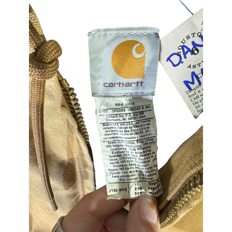 Vintage Carhartt Flannel-Lined Hooded Workwear Jacket