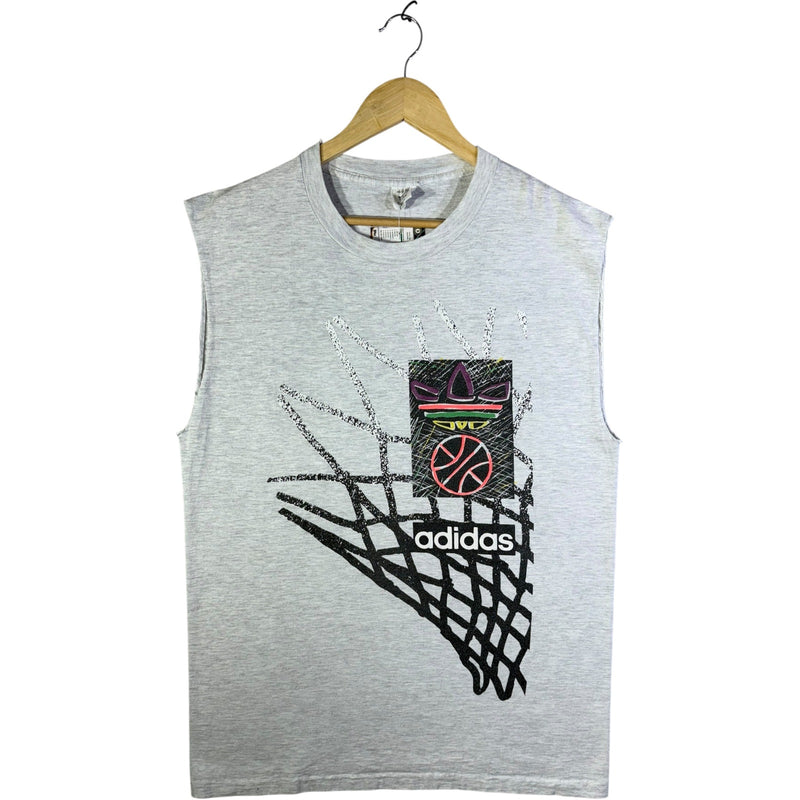 Vintage Adidas Basketball Crewneck Muscle Sleeves Tank Top