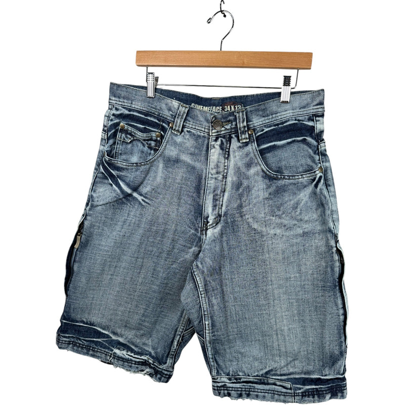 Vintage Acid Washed Bermuda Denim Shorts 34