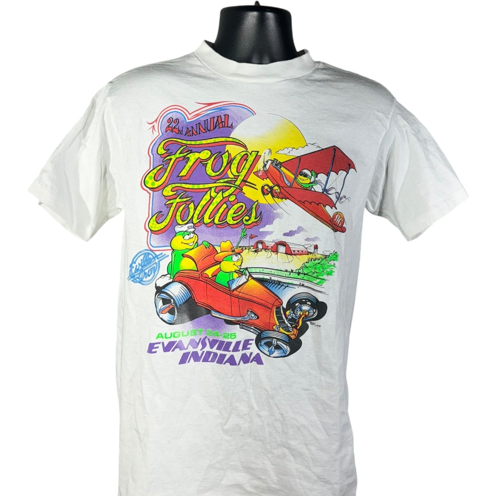 Vintage 22nd Annual Frog Follies Drag Racing Tee 90s