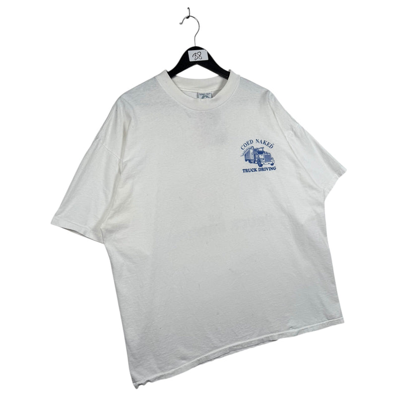 Vintage Coed Naked Truck Driving T-Shirt