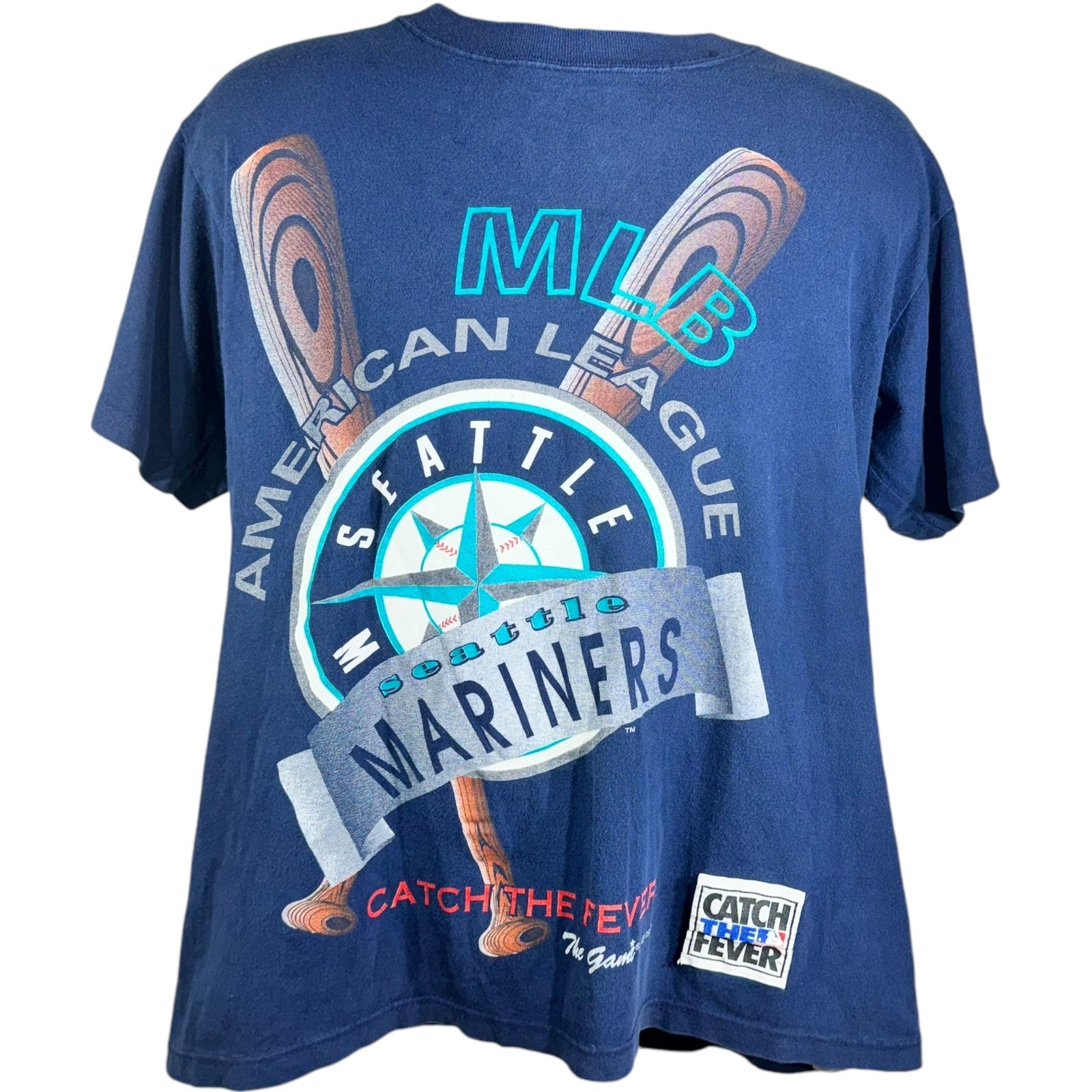 Vintage Seattle Mariners Catch The Fever Tee 1993