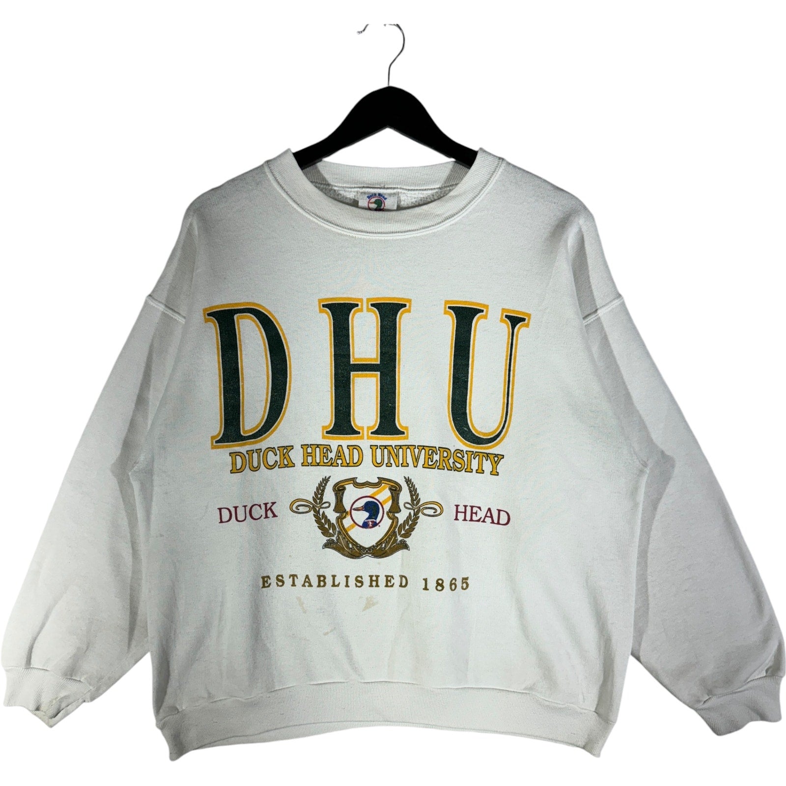 Vintage Duck Head University Spellout Crewneck 90s