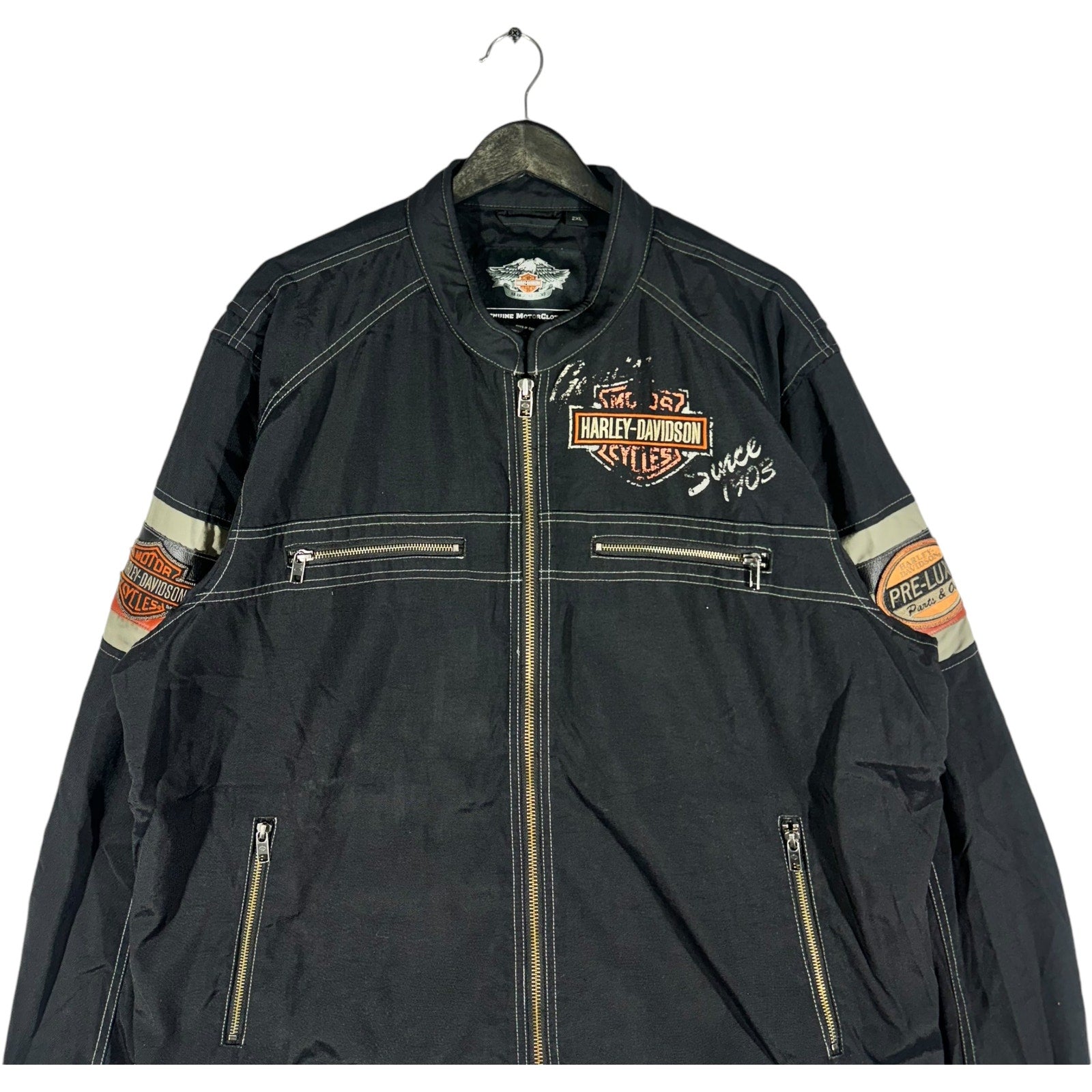 Vintage Harley Davidson Full Zip Bomber Jacket