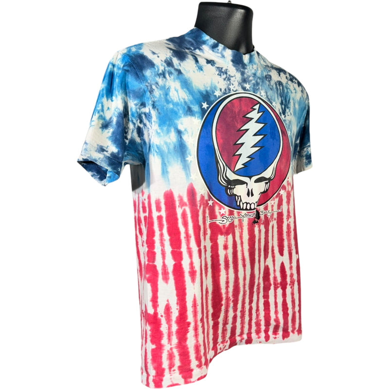 Vintage Liquid Blue Grateful Dead "Steal Your Face" Tie Dye Tee