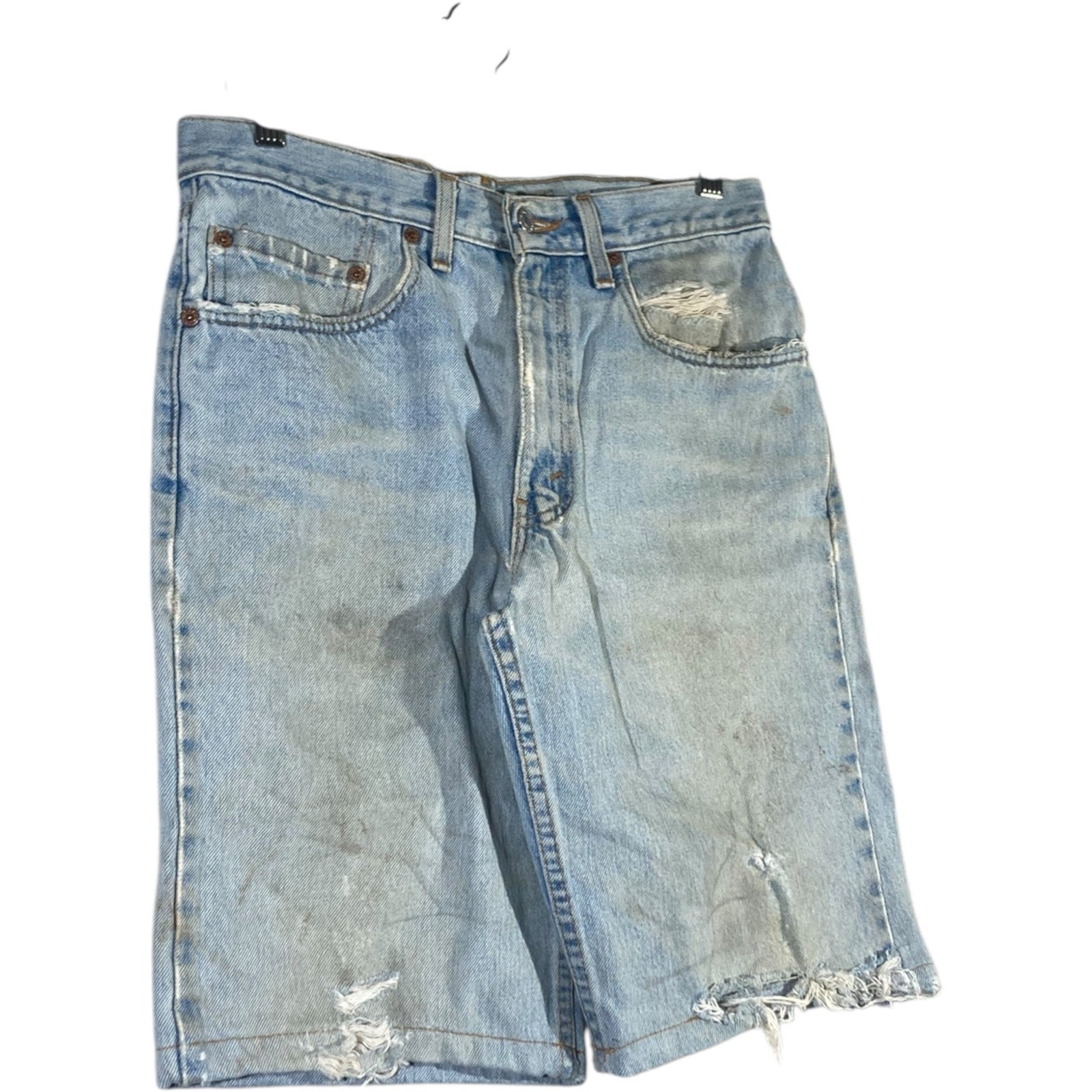 Vintage Levi's 550 Relaxed Fit Distressed Denim Shorts 31