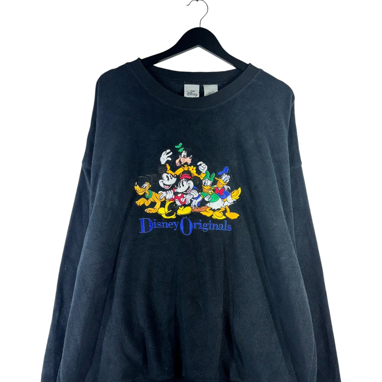 Vintage 1990s Walt Disney World Embroidered Fleece Crewneck / sold Vintage Sweatshirt / Vintage Disney / Mickey Mouse / Cozy Fleece