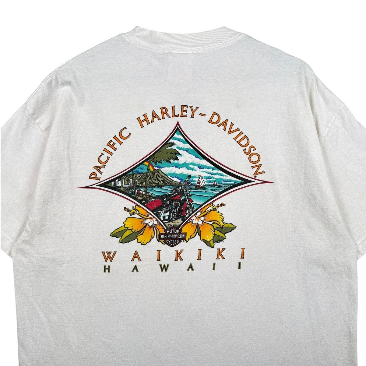 Vintage Harley Davidson Waikiki Hawaii Graphic T-Shirt
