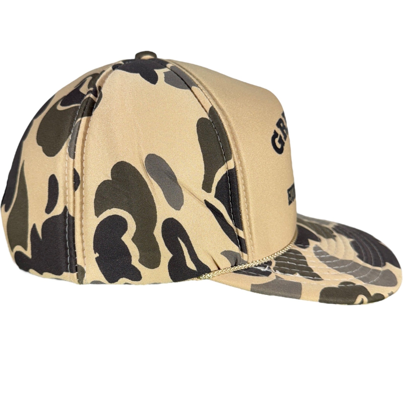 Vintage Greene's Hunting and Fishing Camo Snapback Hat