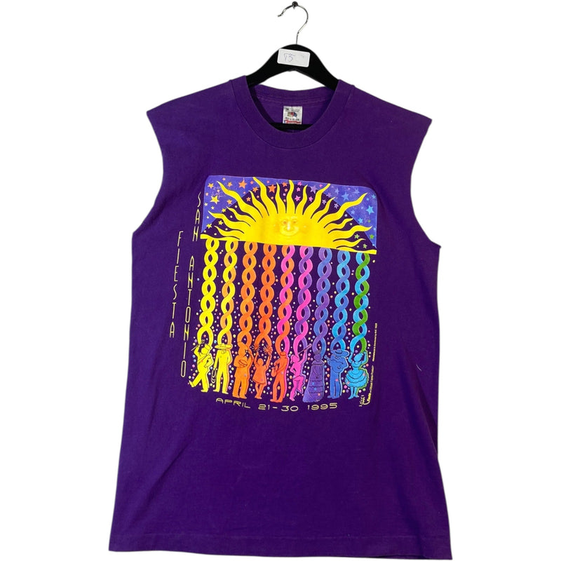 Vintage San Antonio Fiesta Muscle Sleeves Tank Top