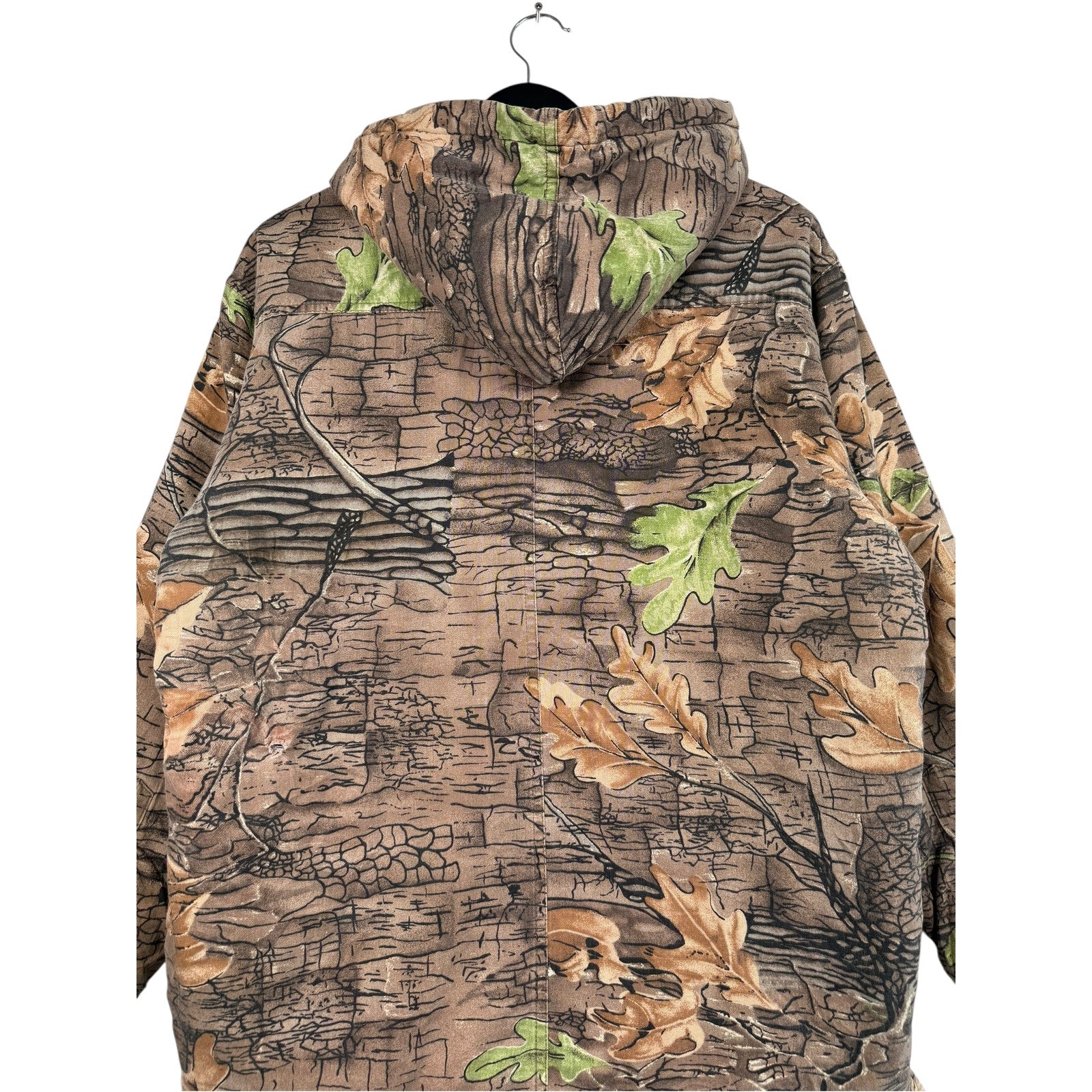 Vintage Real Tree Camouflage Full Zip Hooded Light Jacket