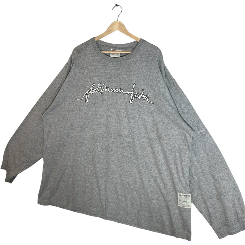 Vintage Platinum Fubu Cursive Spell Out Long Sleeve